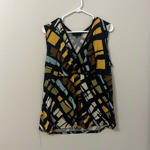 TravelSmith V-neck multicolor blouse